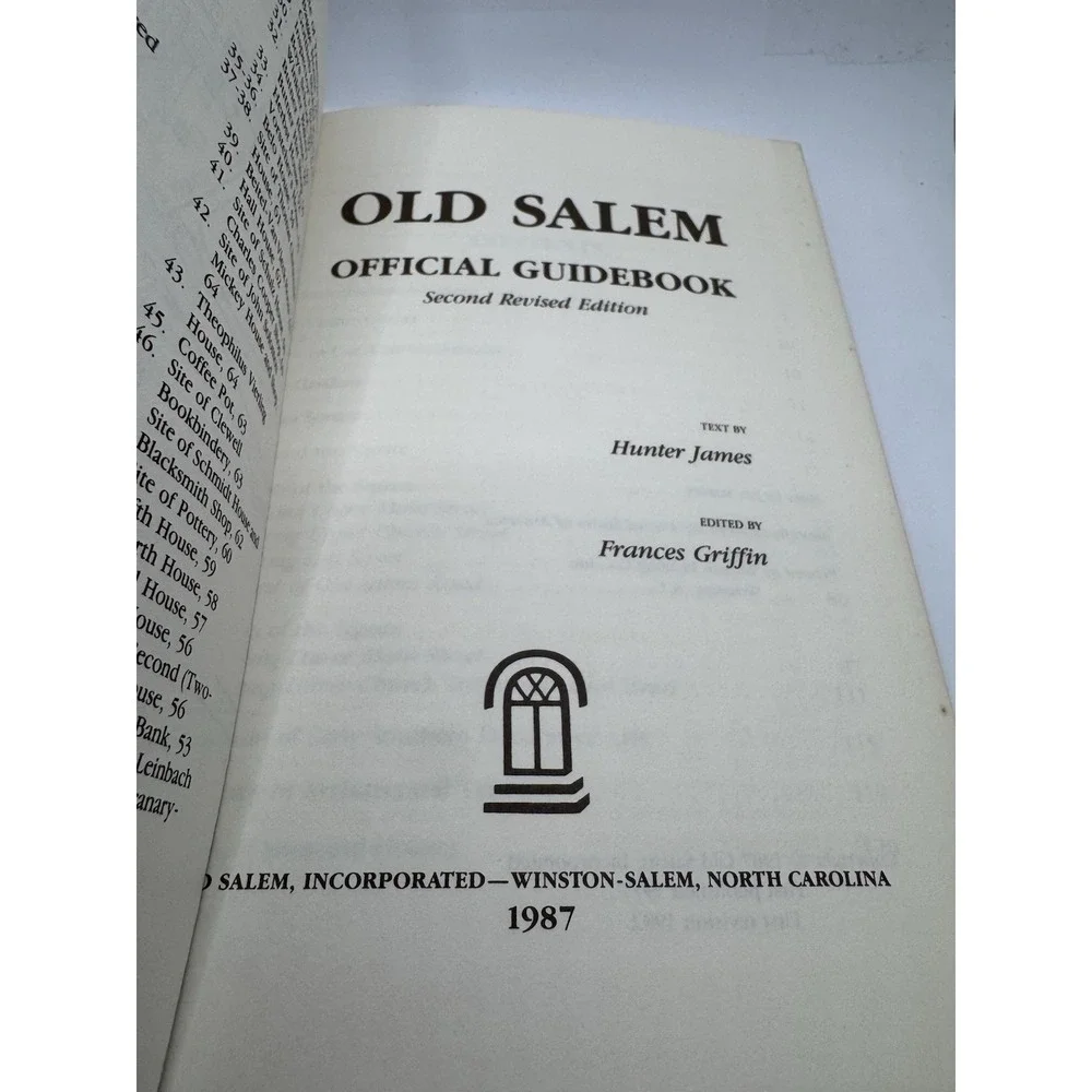 Vintage Old Salem Official Giudebook‎ 1987 2nd Edition